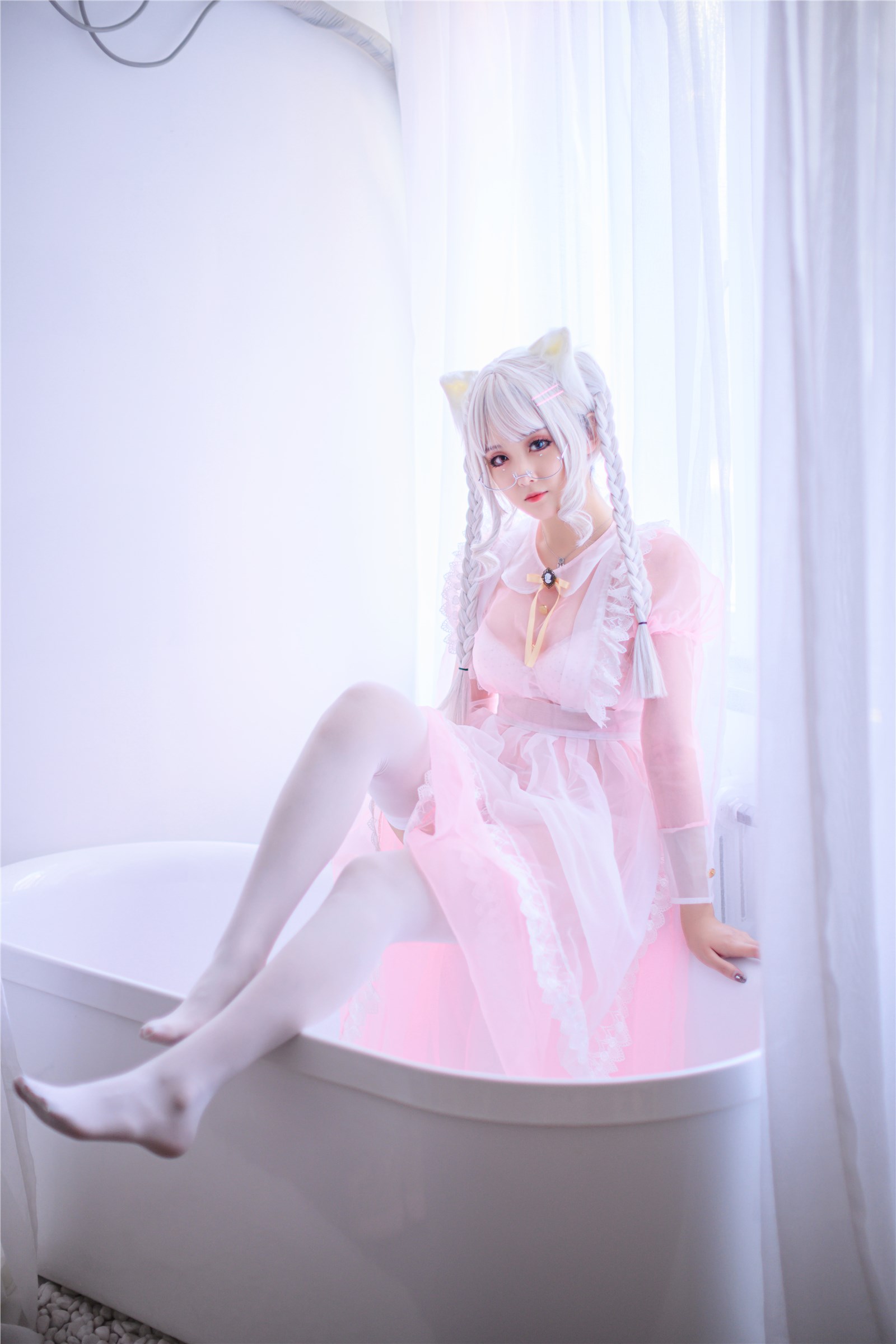 No.003 autumn bright pink transparent maid(3)